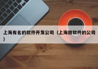 上海有名的软件开发公司（上海做软件的公司）