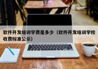 软件开发培训学费是多少（软件开发培训学校收费标准公示）