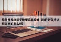 软件开发培训学校哪家比较好（软件开发培训班出来的怎么样）