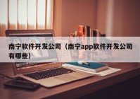 南宁软件开发公司（南宁app软件开发公司有哪些）